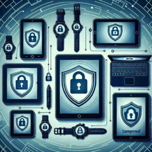 "Diagram illustrating tamper-proof verification process for new devices, showcasing key steps and techniques for ensuring device integrity and security."