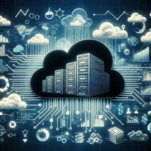 "Infographic illustrating predictive cloud scaling tools for infrastructure management, showcasing benefits for modern businesses and highlighting features like automated resource allocation and real-time analytics."